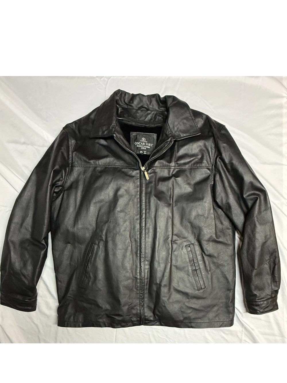 Classic Oscar Piel Perfect Leather Jacket Bomber - Size 2XL